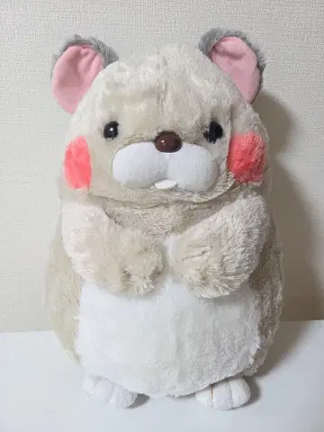 마에바즈 햄스터 토끼 피규어 봉제 인형 튀어나온 이빨