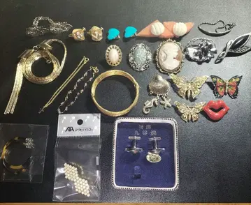 장식품 묶음 판매 카메오 펄 진주풍 귀찌 브로치 목걸이 등