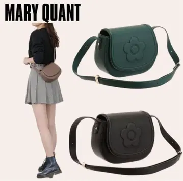 MARY QUANT 꽃 모티브 숄더백 그린
