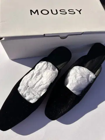 MOUSSY 블랙 뮬 S 사이즈