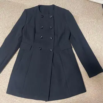 ZARA 블랙 더블 브레스트 롱 코트