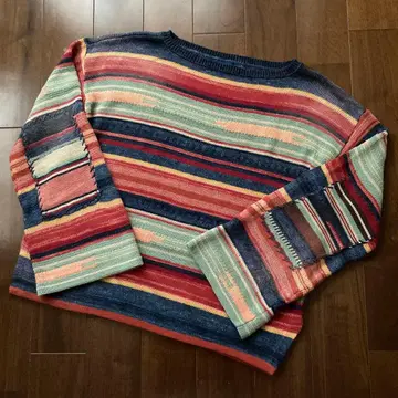 레어 폴로 랄프로렌 네이티브 무늬 캐시미어&실크 혼방 스웨터