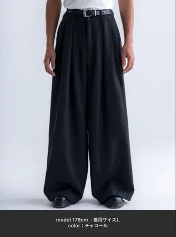 SINSS 3-Tuck 와이드 스트레이트 슬랙스 S 사이즈