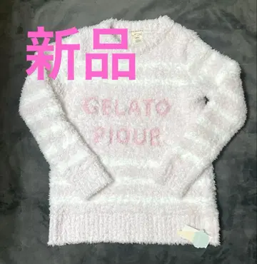 새상품 젤라또피케 로고 보더 풀오버 핑크