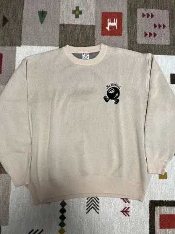 WHO'S WHO gallery 당구 로고 니트 베이지