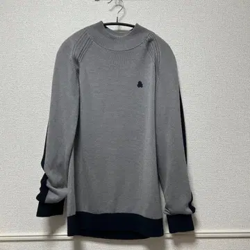 앤퍼시 니트 그레이/블랙 남성용 M 남성용 골프웨어 소매 뒷면 부착