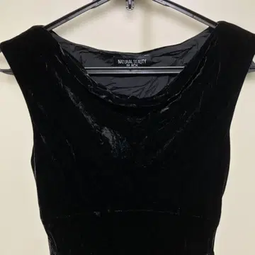 NATURAL BEAUTY BLACK 벨로아 원피스 드레스