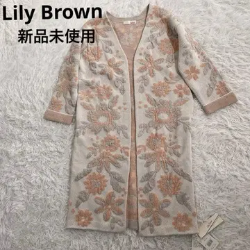 [ 미사용 새상품 ] Lily Brown 릴리 브라운 꽃무늬 롱 가디건