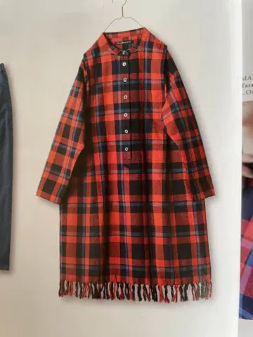 써니클라우드 방장식한 갓파이치 체크 원피스