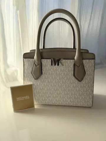 MICHAEL KORS 화이트/그레이 핸드백