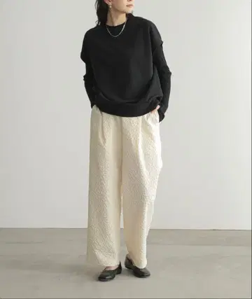 for/c 푸케 자카드 스트레이트 팬츠 L 사이즈