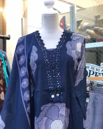 쿠르타, 팬츠와 숄 (3세트)