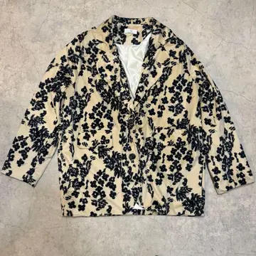 [컨디션 최상] 꽃무늬 벨벳 테일러드 자켓 남녀 공용 한국 패션