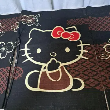 헬로키티 노렌 밤벚꽃 노렌 브라운 100% 면 2007