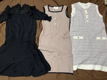 [ 미셸 마카롱 ] 원피스 3점 [ 묶음 판매 ]