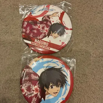 사카모토 데이즈 세가 럭키 쿠지 BIG 캔뱃지 나구모 2개 세트