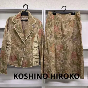 HIROKO KOSHINO 일본제 플라워 자카드 꽃무늬 셋업 11호