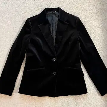 새상품급 로라 애슐리 벨로아 자켓 블랙