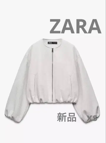 ZARA 소프트 스트레치 트리밍 노카라 자켓