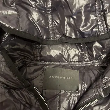 ANTEPRIMA 후드 부착 롱 다운 자켓 블랙