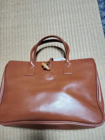 ABerettia 브라운 가죽 토트백