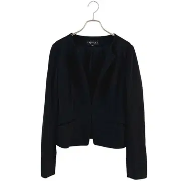 INDIVI 인디비(M) 스트레치 노카라 자켓/블랙