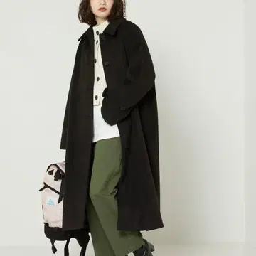 FREAK'S STORE 비버 스텐카라 코트 블랙