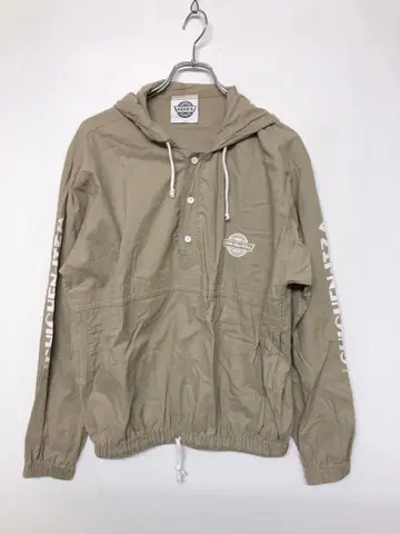 멕시코제 구제 의류 COCO'S 로고 프린트 하프 버튼 풀 후드티 L