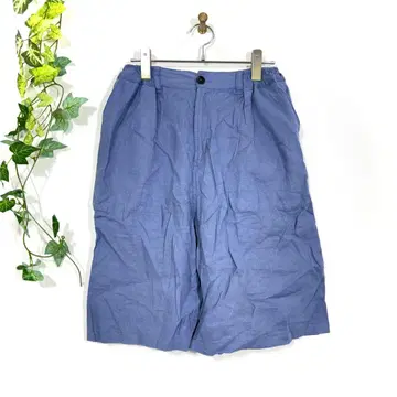 deux C (두세) 하프 팬츠 와이드(M 상당) 린넨 레이온 무지