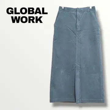 [ 새상품급 ] 글로벌 워크 코듀로이 스트레치 스커트 M 그린