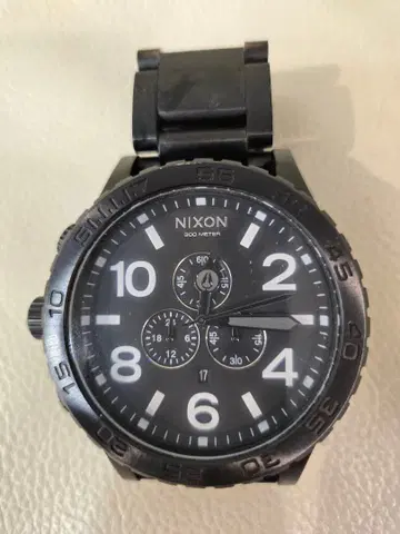 NIXON 크로노그래프 손목시계 블랙 300미터 방수
