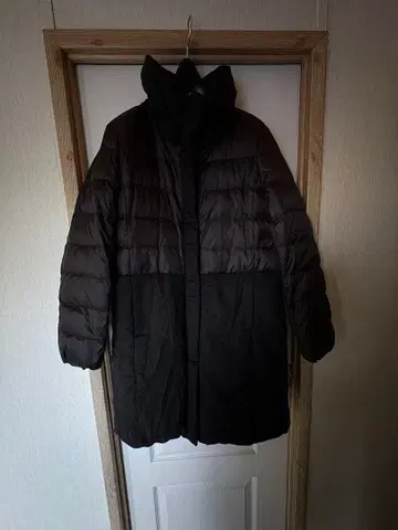 23구 23KU 롱 다운 자켓 블랙 배색 40