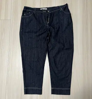 MARINA RINALDI 다크 블루 크롭 데님 팬츠