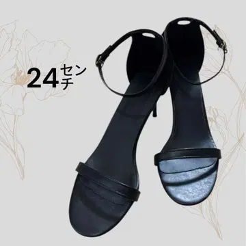 스트랩 샌들 블랙 하이힐 샌들 블랙