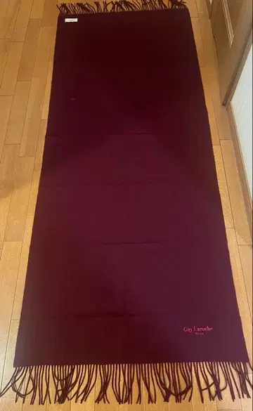 캐시미어 100% Guy Laroche 대형 스톨 보르도