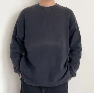 y2k 90s 00s archive 써멀 롱T 페이드 네이비