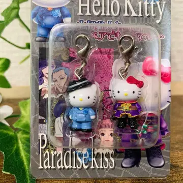 [ 초레어 ] 헬로키티 파라다이스 키스 콜라보 페어 지퍼 마스코트