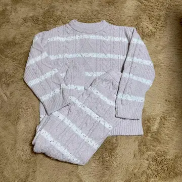 젤라또피케 보더 아란 풀오버 앤드 롱 팬츠 세트