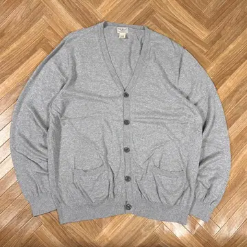 엘엘빈 가디건 캐시미어 혼방 코튼 니트 llbean 그레이