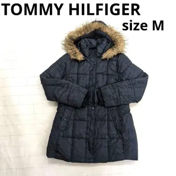 266 TOMMY HILFIGER 네이비 후드 부착 패딩 자켓 M