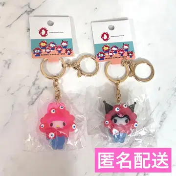 산리오 미야쿠미야쿠 입체 마스코트 키링 마이멜로디 쿠로미 클리어