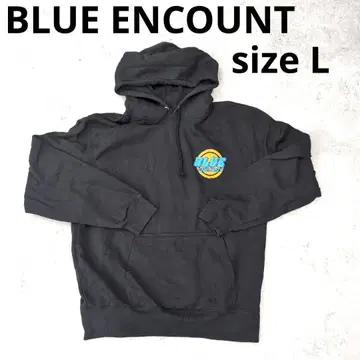 266 BLUE ENCOUNT 후드 부착 밴딩 후드티 L