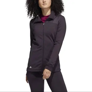 adidas 여성용 풀 지퍼 자켓 퍼플