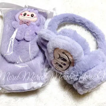 새상품! 초특가! LABUBU 굿즈 머플러 & 귀도리 퍼플