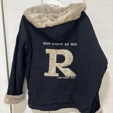 플리스 자켓 후드 부착 블랙