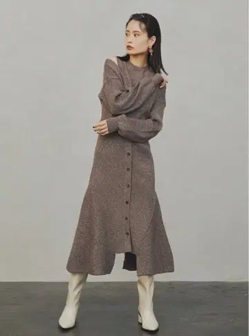 릴리 브라운 레이어드 니트 원피스