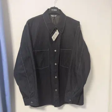 AURALEE 하드 트위스트 라이트 데님 셔츠 택 포함