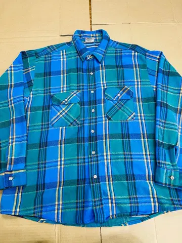 90s 고배색 USA제 XL 파이브 브라더 플란넬 셔츠 뱀 플란넬