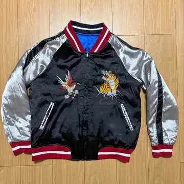 리버서블 스카잔 독수리 호랑이 빈티지풍 홍콩상회풍 동양 테일러풍