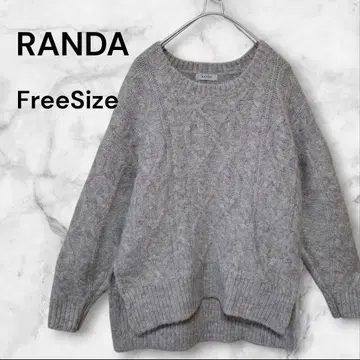 RANDA 란다 케이블 짜임 니트 스웨터 그레이 FreeSize